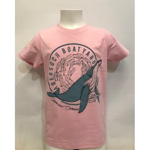 Save Our Oceans Kids Organic T-shirt, Pink